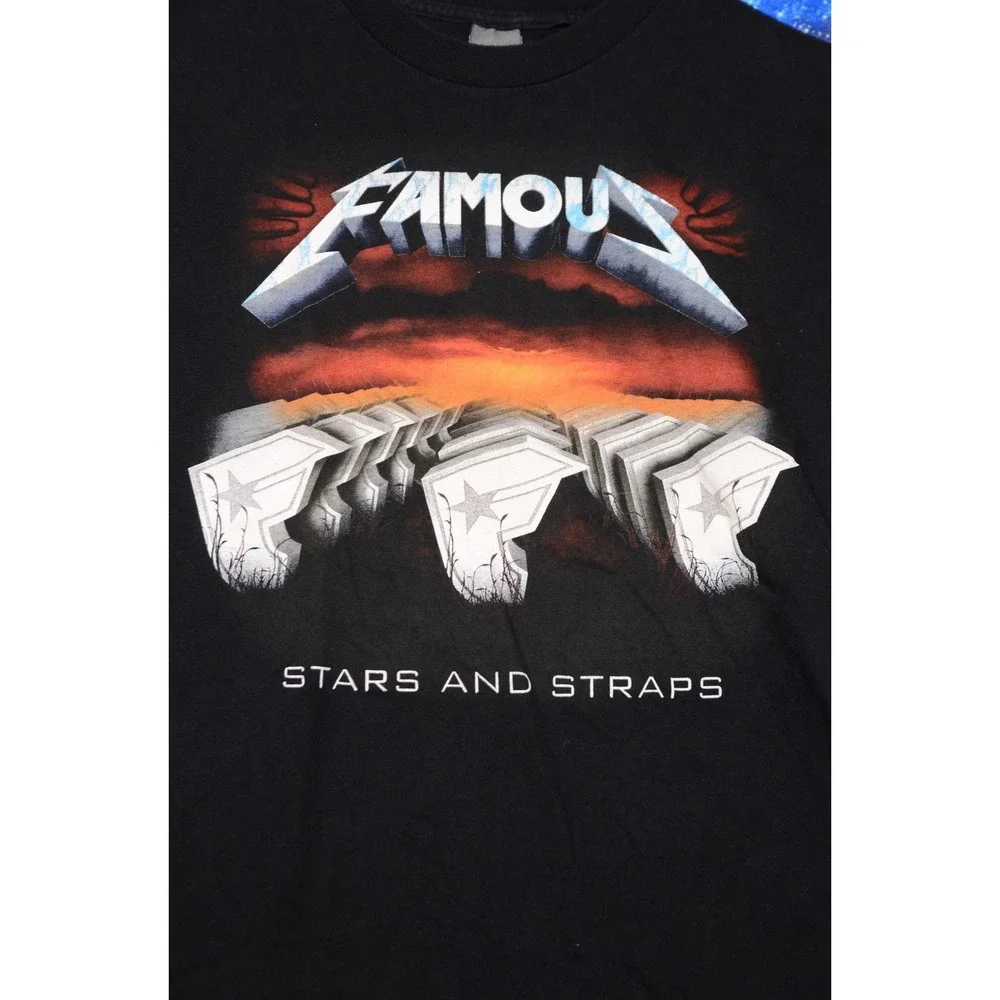 Famous Stars And Straps Shirt Mens Medium Metallica Parody Band Tee Graphic‎